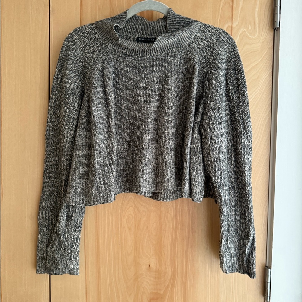 Eileen Fisher Charcoal Mockneck Sweater